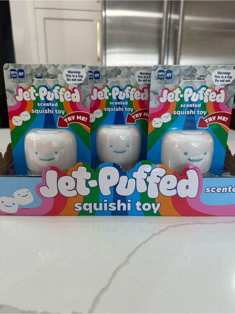 Set of 2 Jet-Puffed squishi toy White Scented Squishi marshmallow Toy -fast ship